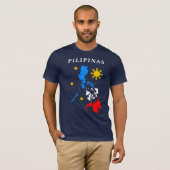 T-shirt met philippine-kaart (Voorkant volledig)