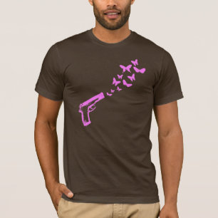 T-shirt met Pistool van de vlinder / T-shirt met d