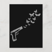 T-shirt met Pistool van de vlinder / T-shirt met d Briefkaart (Voorkant)