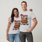 T-shirt met pizza en bier - het perfecte paar T-sh (Unisex)