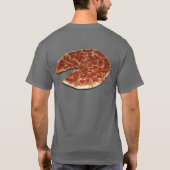  T-shirt met Pizza (voor/achter) (Achterkant)