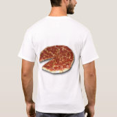 T-shirt met Pizza (voor/achter) (Achterkant)