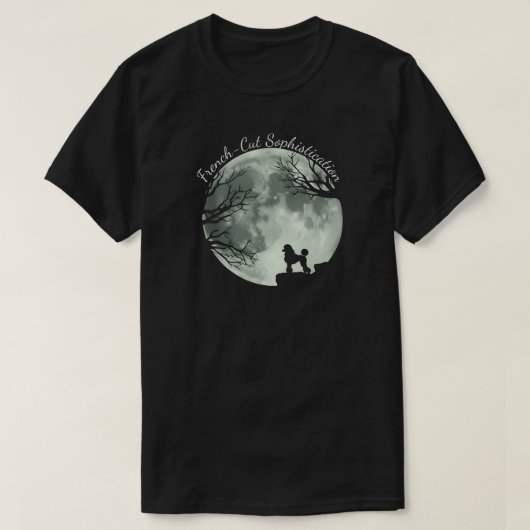 T-shirt met Poodle-sophisticatie (Design voorkant)