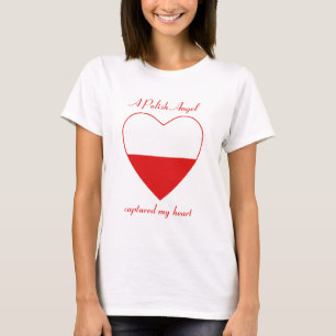T-Shirt met Poolse Vlag Hartje