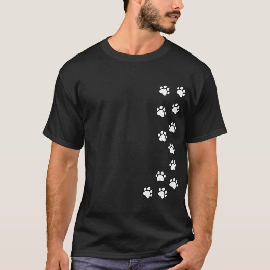 T-shirt met pootafdruk - sjabloon (Voorkant)