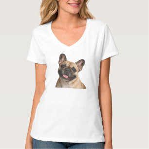 T-shirt met portret van Franse Bulldog voor vrouwe