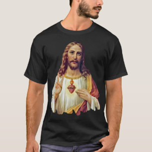 T-shirt met portret van Jezus Heilig Hart Vredeste