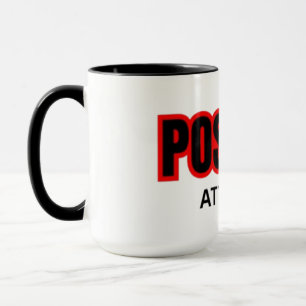 T-shirt met positieve attitude en motiverende typo mok