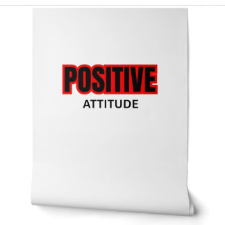 T-shirt met positieve attitude motivatie typografi behang