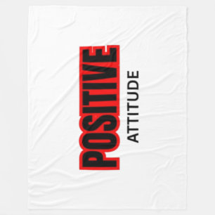 T-shirt met positieve attitude motivatie typografi fleece deken