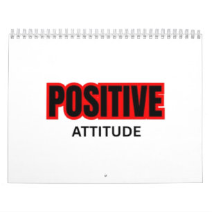 T-shirt met positieve attitude motivatie typografi kalender