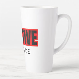 T-shirt met positieve attitude motivatie typografi latte mok