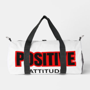 T-shirt met positieve attitude motivatie typografi plunjezak