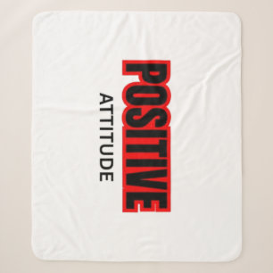 T-shirt met positieve attitude motivatie typografi sherpa deken