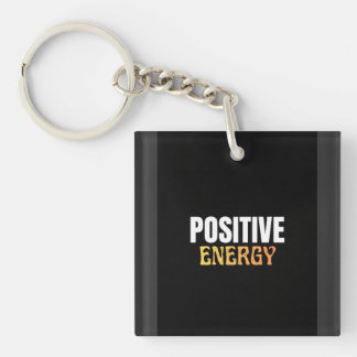 T-shirt met positieve levensvisie-quote sleutelhanger