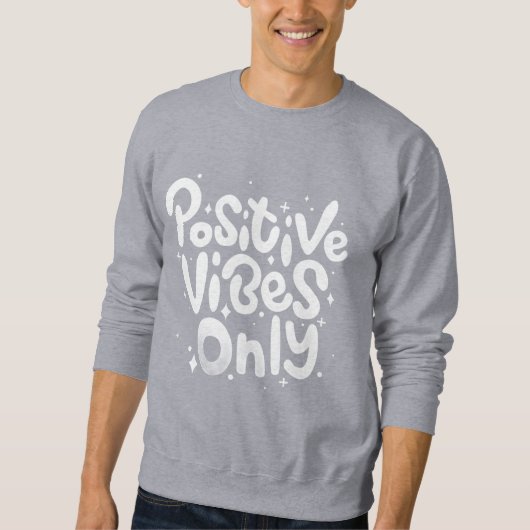 T-shirt met positieve vibes voor mannen (Voorkant)