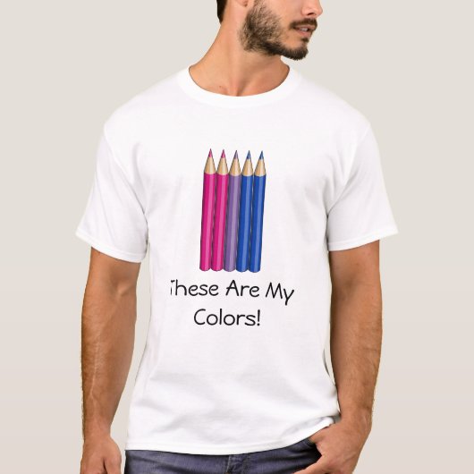 T-Shirt met potloodprint voor biseksualiteit (Voorkant)