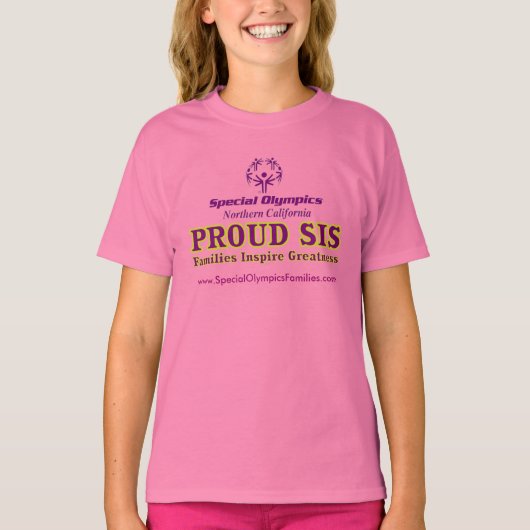 T-shirt met Proud Sis-jongeren (Voorkant)