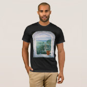 T-shirt met raam naar de tuin (Voorkant volledig)