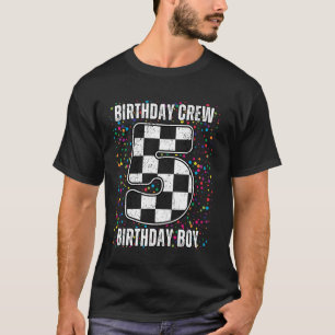 T-shirt met raceauto voor jongen 5e verjaardag Rac