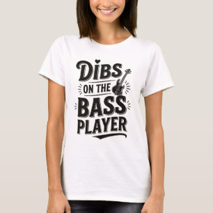 T-shirt met 'Recht op de bassist' – Leuk typografi