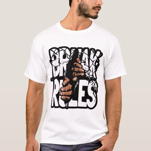 T-shirt met 'Regels overtreden' (Voorkant)