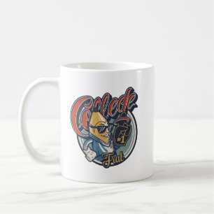 T-shirt met retro College Frat-bananengrafiek Koffiemok