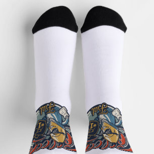 T-shirt met retro College Frat-bananengrafiek Sokken