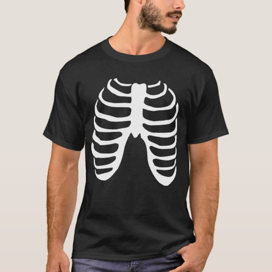 T-shirt met ribcage (Voorkant)