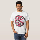 T-shirt met rode en zwarte schedel (Voorkant volledig)