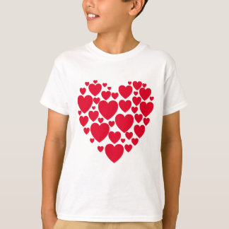 T-shirt met rode harten