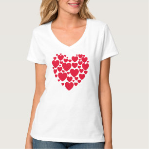 T-shirt met rode harten