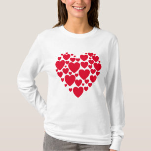 T-shirt met rode harten