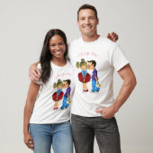 T-shirt met Romantic Couple - Ik hou van je (Unisex)