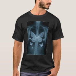 T-shirt met röntgenfoto van vlinderlongen