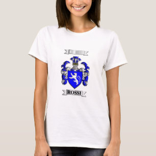 T-shirt met Rossi Italiaanse achternaam en schild