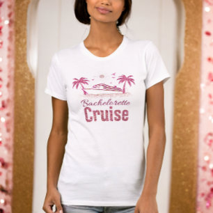 T-shirt met roze glitters voor vrijgezellenfeest o