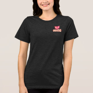 T-shirt met roze hart en tekst 'Bestie' | Cadeau v