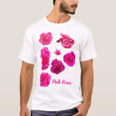 T-shirt met roze rozen (Voorkant)