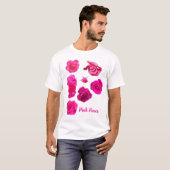 T-shirt met roze rozen (Voorkant volledig)