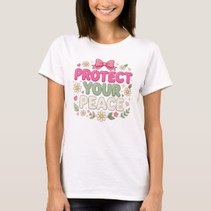 T-Shirt met Roze Strik en Madeliefjes Bloemen om j