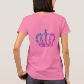 T-shirt met roze team bruid tekst (Achterkant)