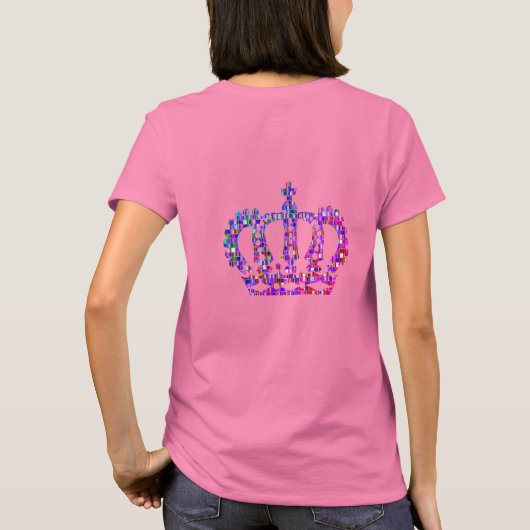 T-shirt met roze team bruid tekst (Achterkant)