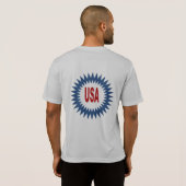 T-shirt met ruggen man SUN USA (Achterkant volledig)