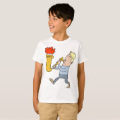 T-shirt met saxofoonspeler (Voorkant volledig)