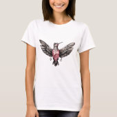 T-shirt met schattig zoemend vogelontwerp (Voorkant)
