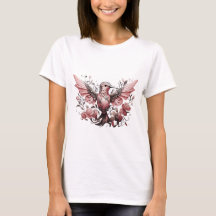 T-shirt met schattig zoemend vogelontwerp