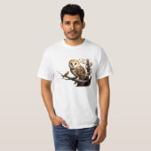T-Shirt met Schattigee schuur Uil & Baby (Voorkant volledig)