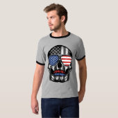 T-shirt met schedel voor Onafhankelijkheidsdag 4 j (Voorkant volledig)