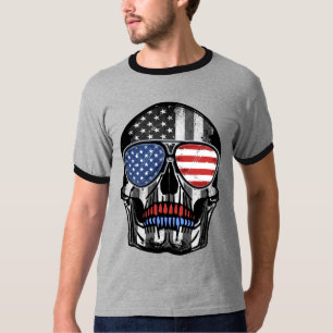 T-shirt met schedel voor Onafhankelijkheidsdag 4 j